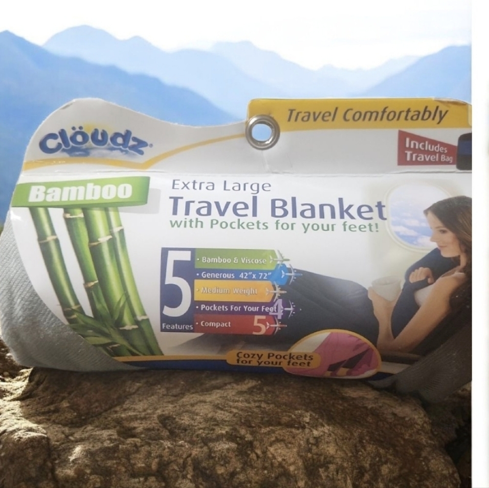 Travel Blanket Large With Pockets For Feet